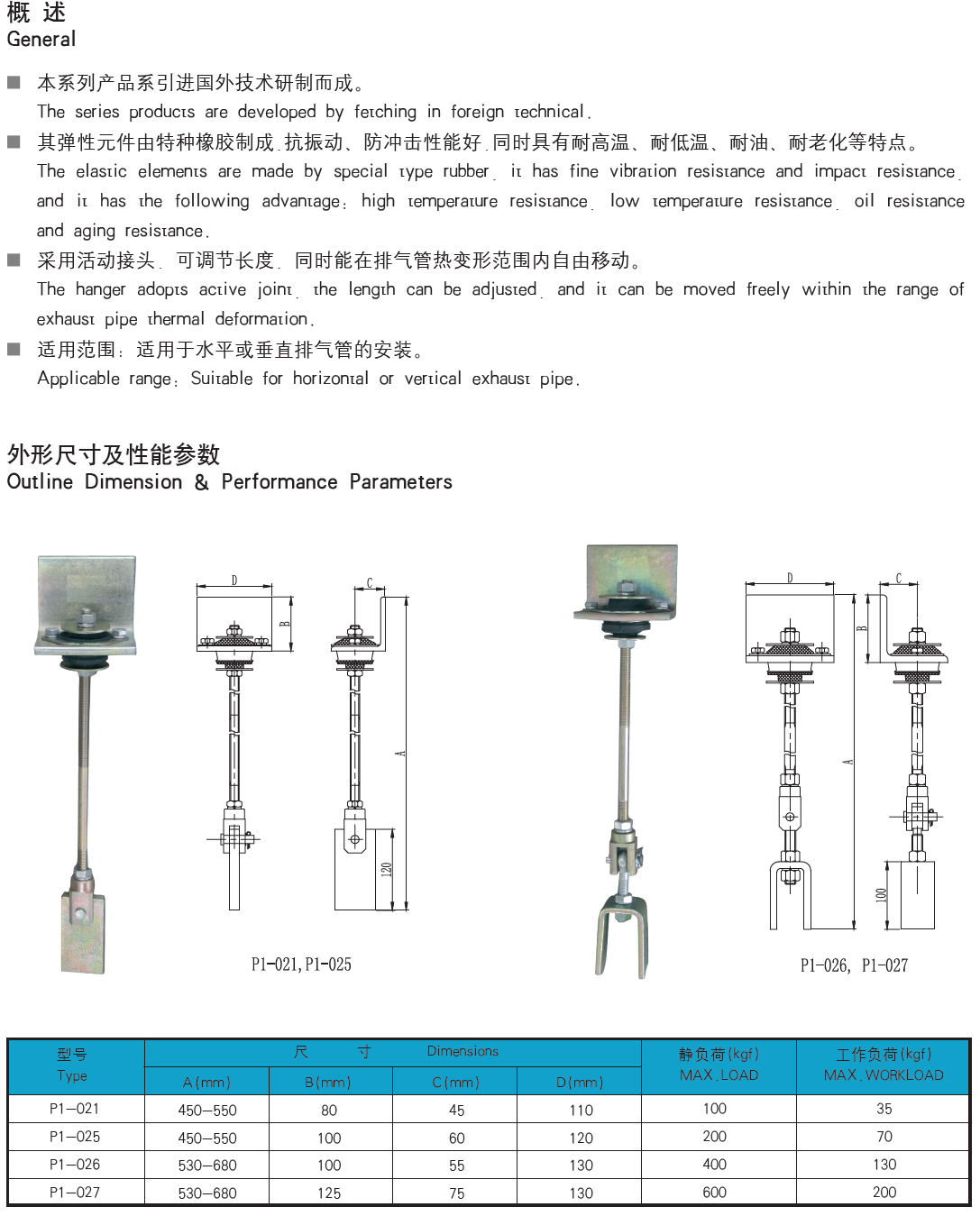 p1型可移动弹性吊架